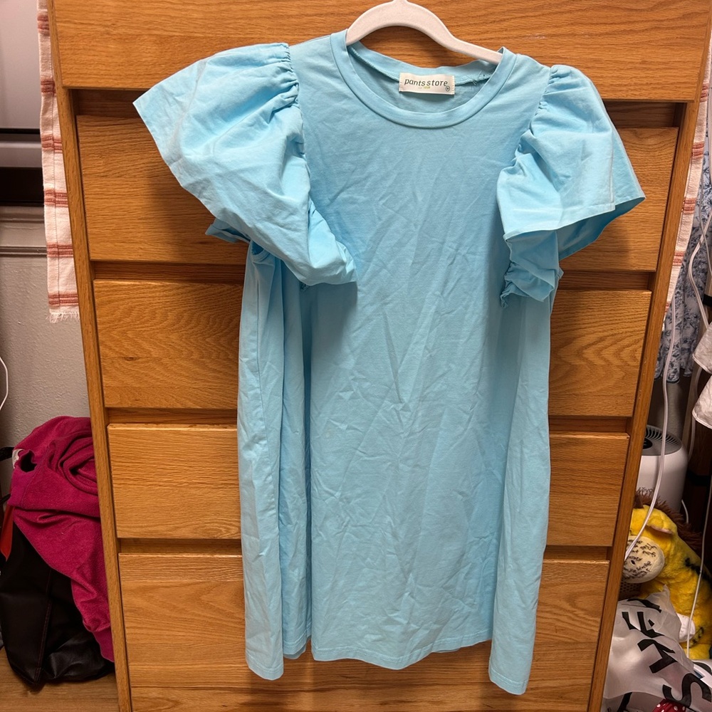 Light blue ruffle dress